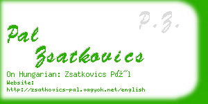 pal zsatkovics business card